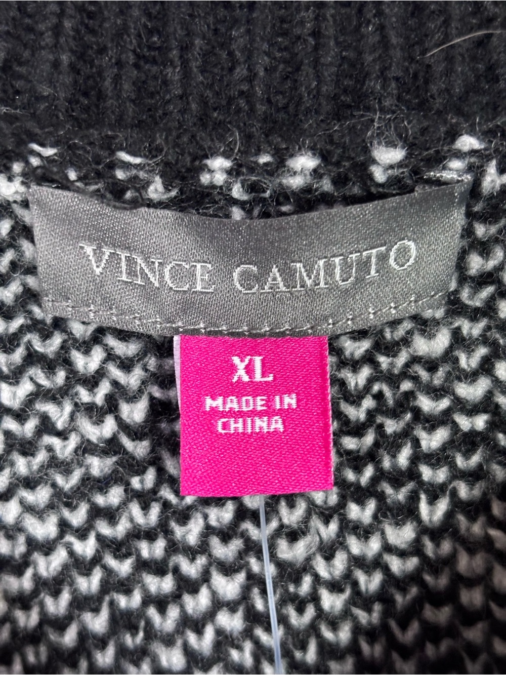 NWT Vince Camuto Halloween Crewneck Sweater Women’s XL Black White Ghost Motif - Picture 2 of 5
